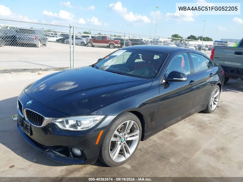 2015 BMW 428 Gran Coupe VIN: WBA4A5C51FG052205 Lot: 40383674