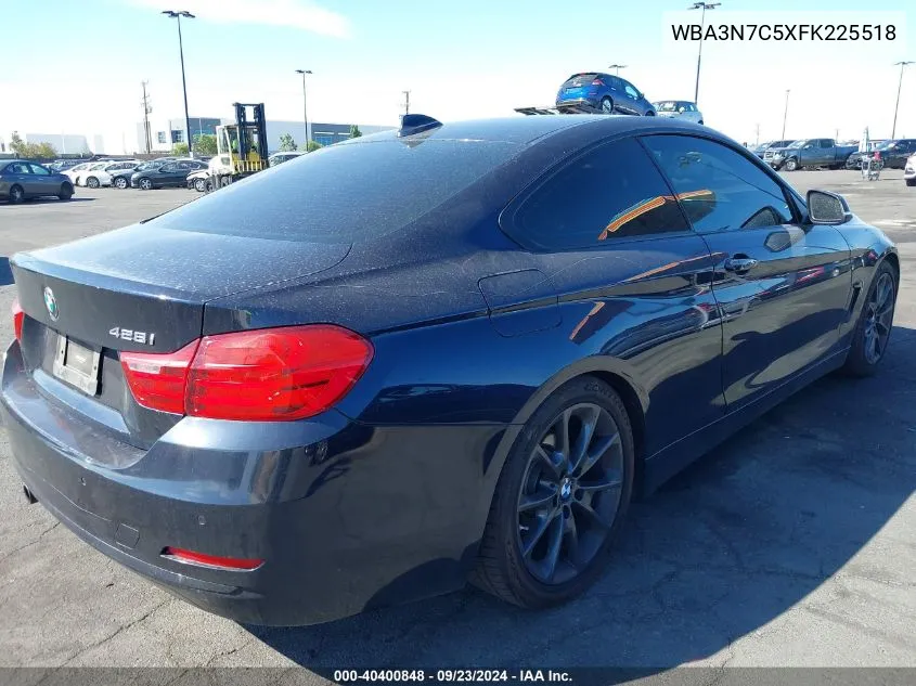 2015 BMW 428I VIN: WBA3N7C5XFK225518 Lot: 40400848