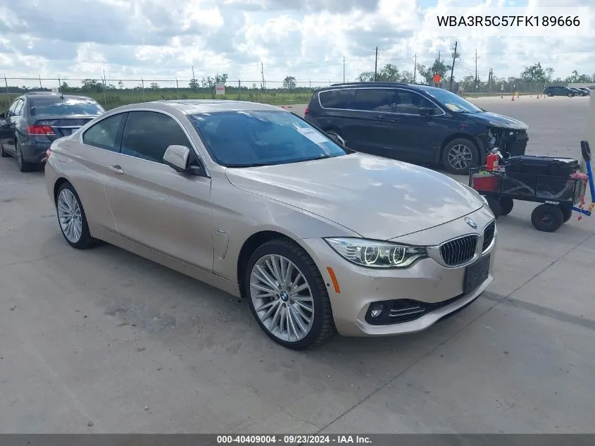 2015 BMW 435I Xi VIN: WBA3R5C57FK189666 Lot: 40409004