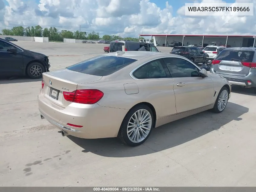 2015 BMW 435I Xi VIN: WBA3R5C57FK189666 Lot: 40409004