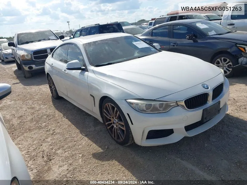 2015 BMW 428 Gran Coupe VIN: WBA4A5C5XFG051263 Lot: 40434234