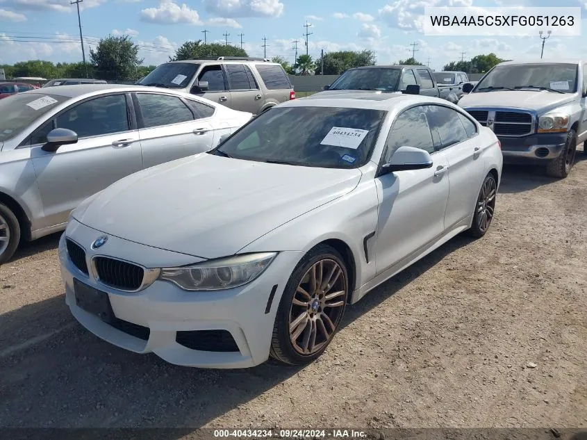 2015 BMW 428 Gran Coupe VIN: WBA4A5C5XFG051263 Lot: 40434234