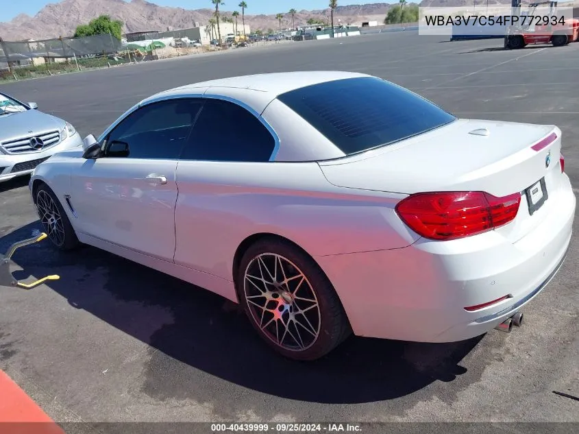 2015 BMW 428I VIN: WBA3V7C54FP772934 Lot: 40439999