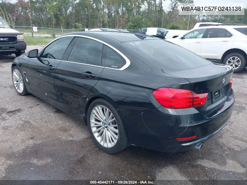 2015 BMW 435I Gran Coupe VIN: WBA4B1C57FG241138 Lot: 40442171