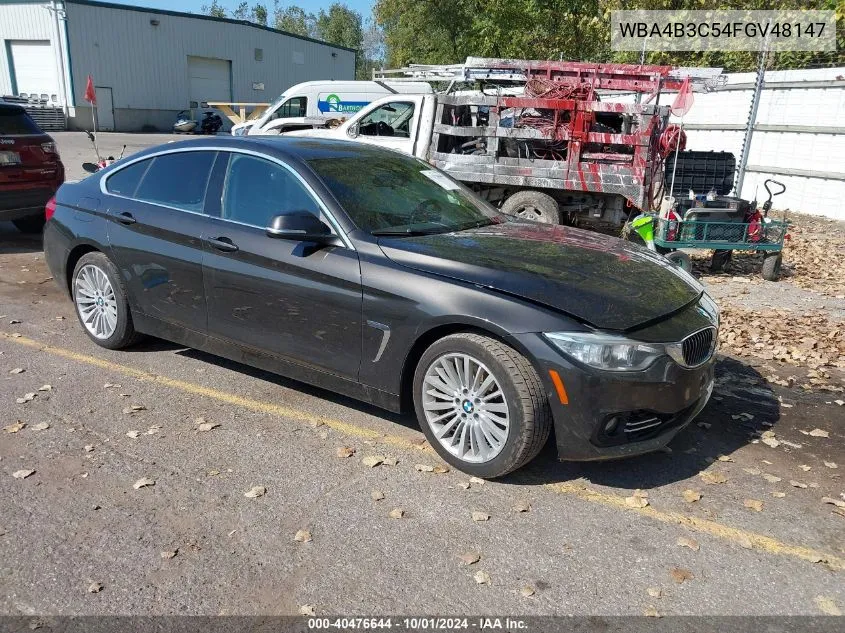 2015 BMW 435I Gran Coupe xDrive VIN: WBA4B3C54FGV48147 Lot: 40476644