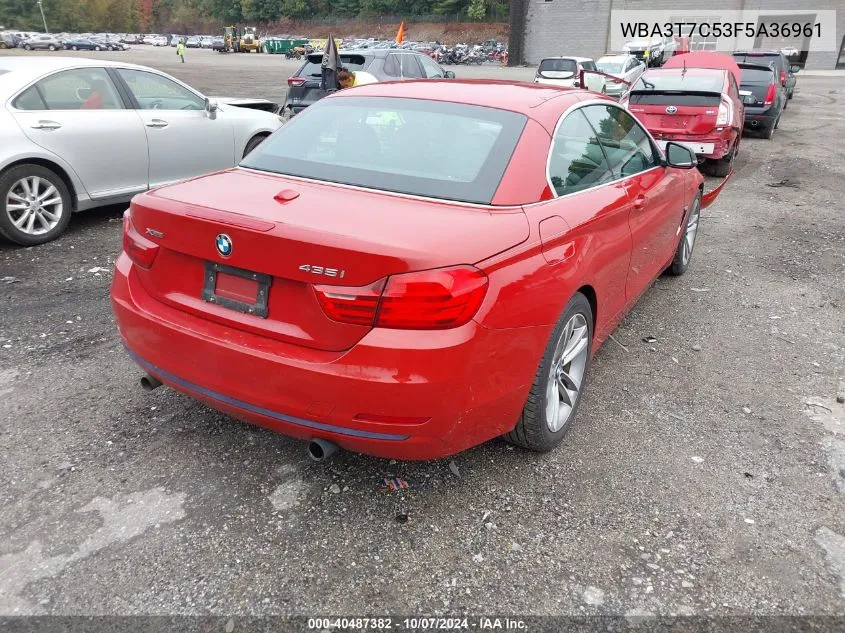 2015 BMW 435I xDrive VIN: WBA3T7C53F5A36961 Lot: 40487382