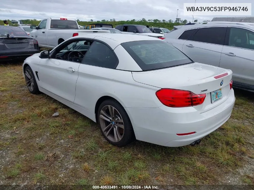 2015 BMW 428 Xi VIN: WBA3V9C53FP946746 Lot: 40533491