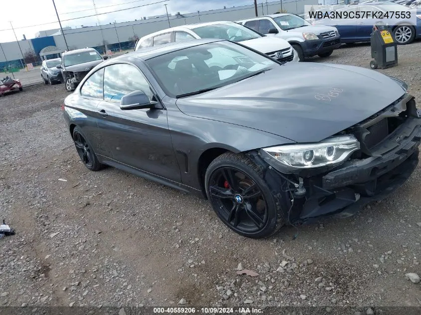 2015 BMW 428I xDrive VIN: WBA3N9C57FK247553 Lot: 40559206