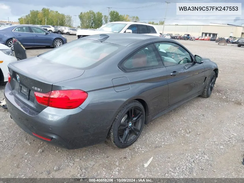 2015 BMW 428I xDrive VIN: WBA3N9C57FK247553 Lot: 40559206