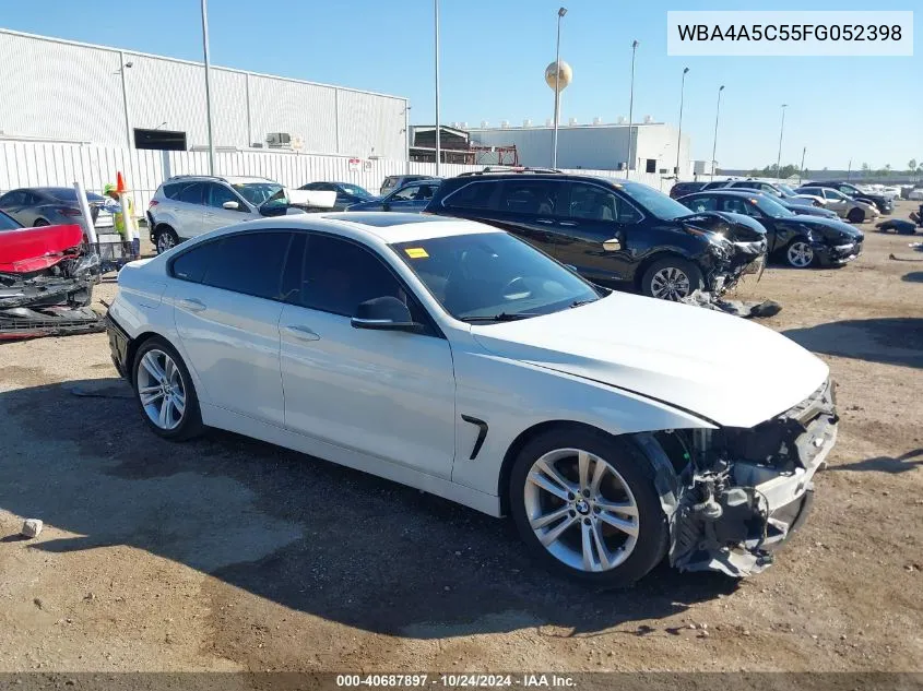 2015 BMW 428 Gran Coupe VIN: WBA4A5C55FG052398 Lot: 40687897