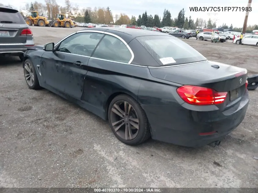 2015 BMW 428I VIN: WBA3V7C51FP771983 Lot: 40703370