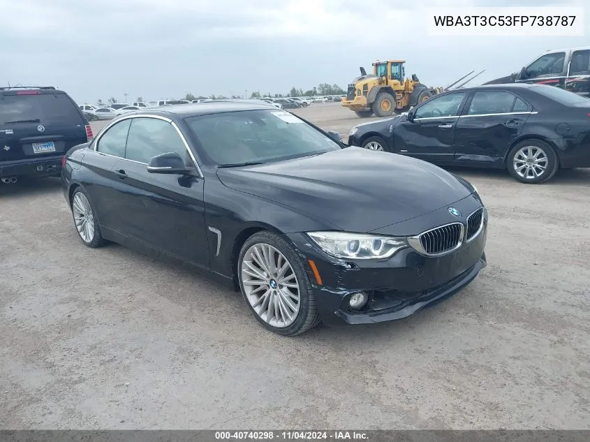 2015 BMW 435I VIN: WBA3T3C53FP738787 Lot: 40740298