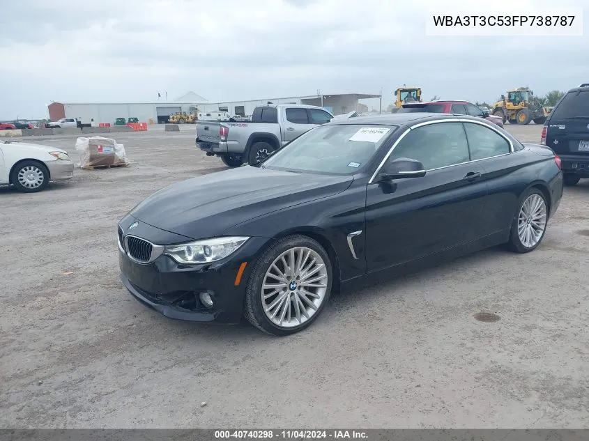 2015 BMW 435I VIN: WBA3T3C53FP738787 Lot: 40740298