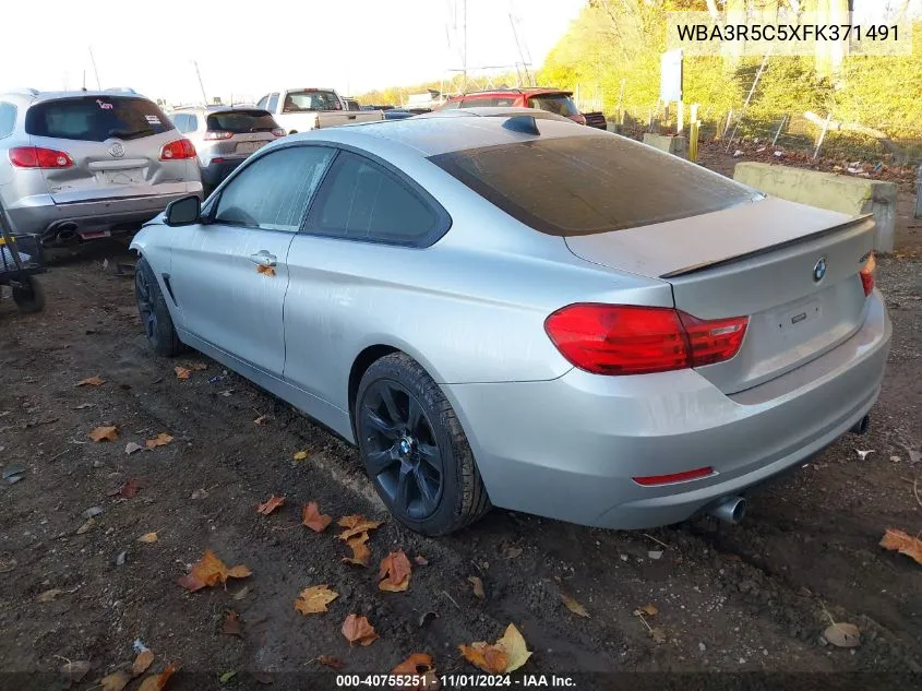 2015 BMW 435I xDrive VIN: WBA3R5C5XFK371491 Lot: 40755251