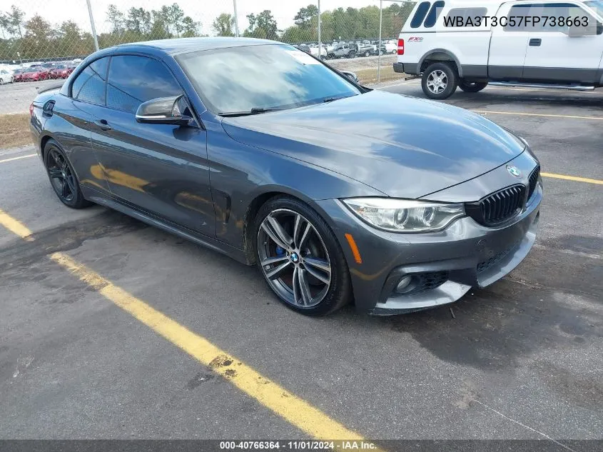 2015 BMW 435I VIN: WBA3T3C57FP738663 Lot: 40766364