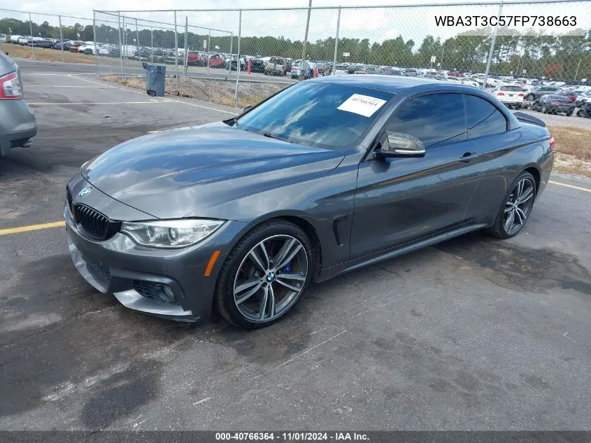 2015 BMW 435I VIN: WBA3T3C57FP738663 Lot: 40766364