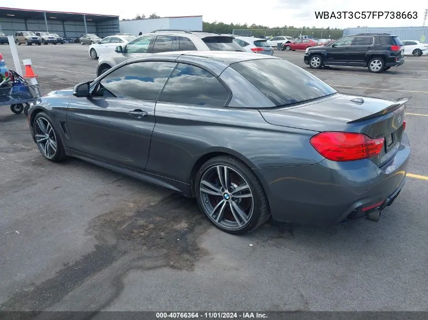 2015 BMW 435I VIN: WBA3T3C57FP738663 Lot: 40766364