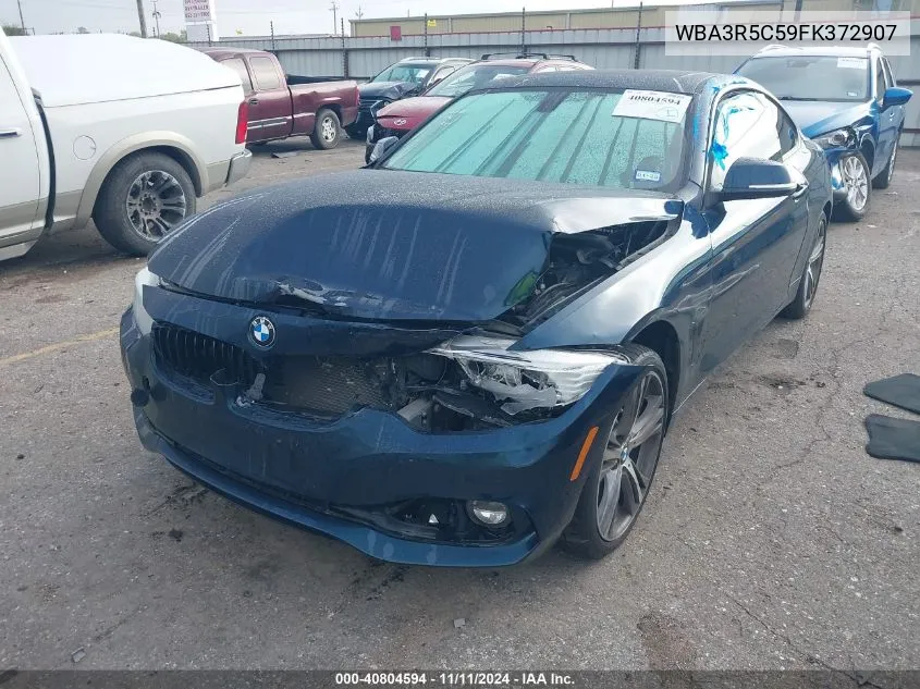 2015 BMW 435I xDrive VIN: WBA3R5C59FK372907 Lot: 40804594