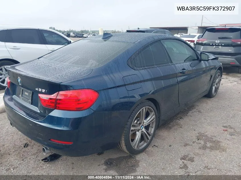 2015 BMW 435I xDrive VIN: WBA3R5C59FK372907 Lot: 40804594