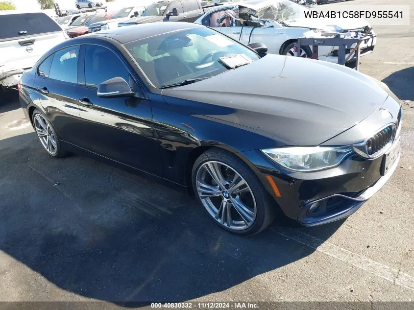 2015 BMW 435I Gran Coupe VIN: WBA4B1C58FD955541 Lot: 40830332