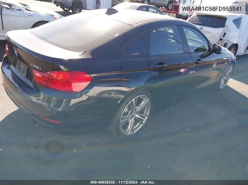 2015 BMW 435I Gran Coupe VIN: WBA4B1C58FD955541 Lot: 40830332