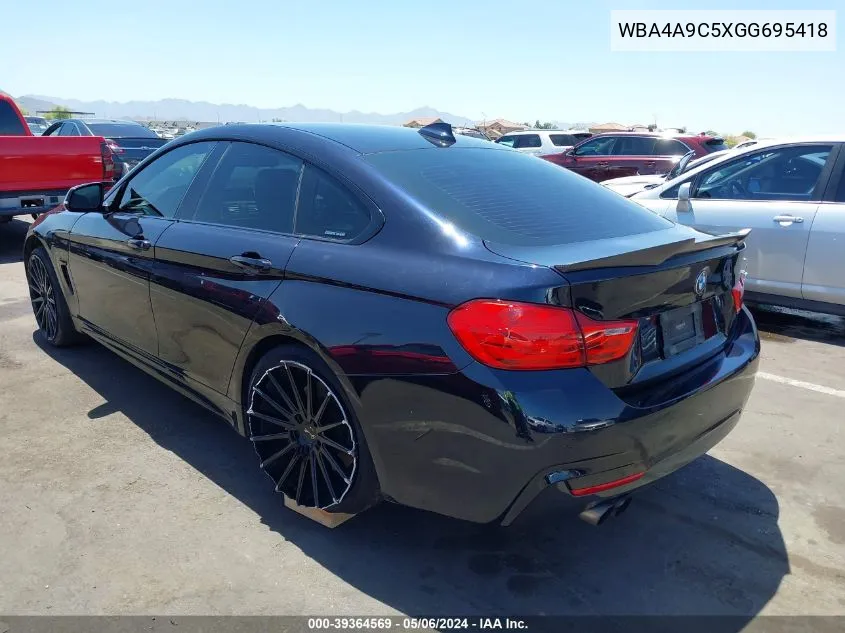 2016 BMW 428I Gran Coupe VIN: WBA4A9C5XGG695418 Lot: 39364569