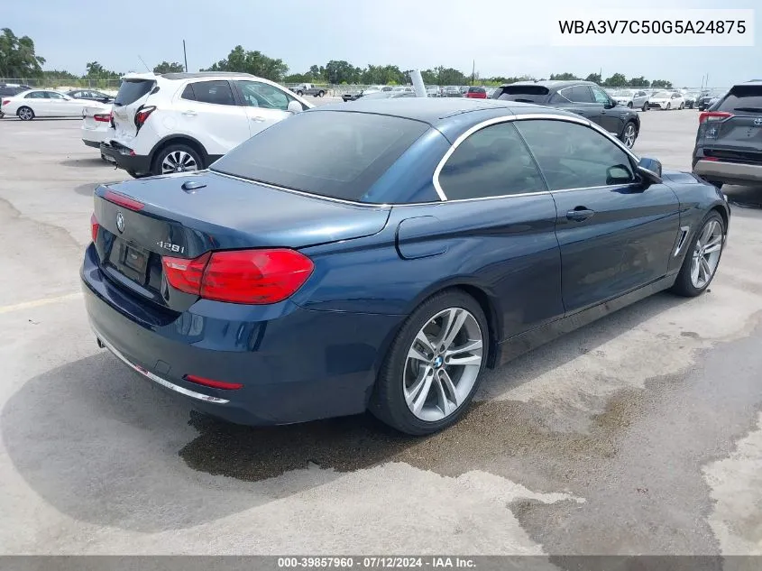 2016 BMW 428I VIN: WBA3V7C50G5A24875 Lot: 39857960