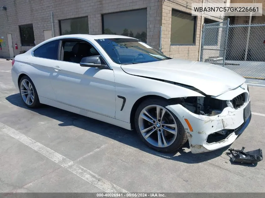 WBA3N7C57GK226661 2016 BMW 428I