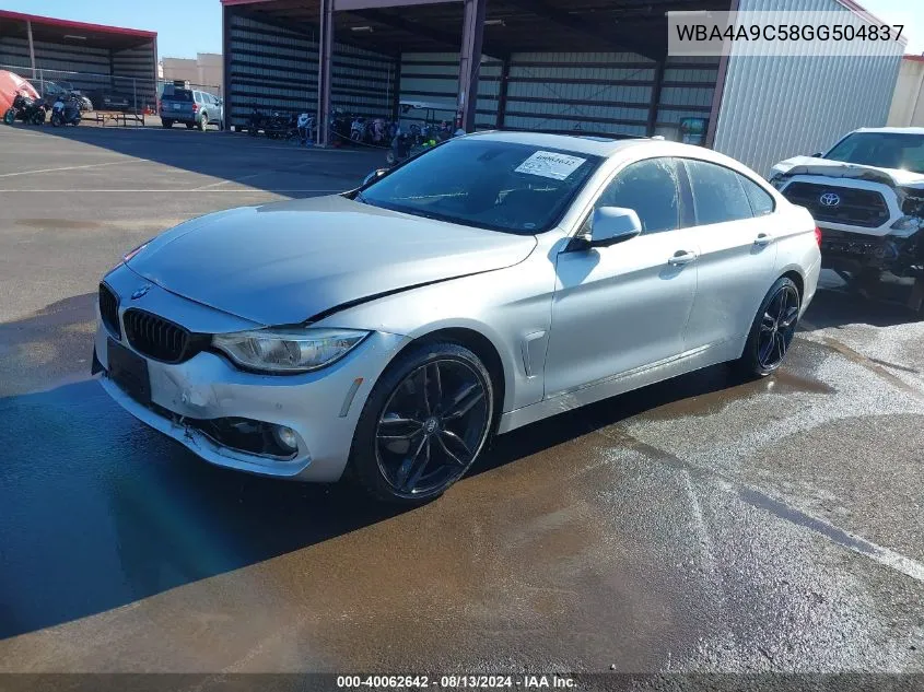 WBA4A9C58GG504837 2016 BMW 428I Gran Coupe