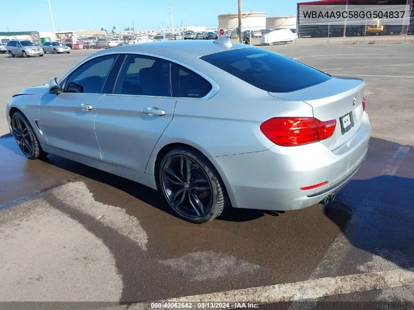 WBA4A9C58GG504837 2016 BMW 428I Gran Coupe