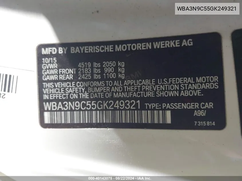 WBA3N9C55GK249321 2016 BMW 428I xDrive