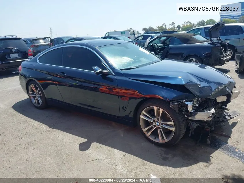 2016 BMW 428I VIN: WBA3N7C57GK228037 Lot: 40220984