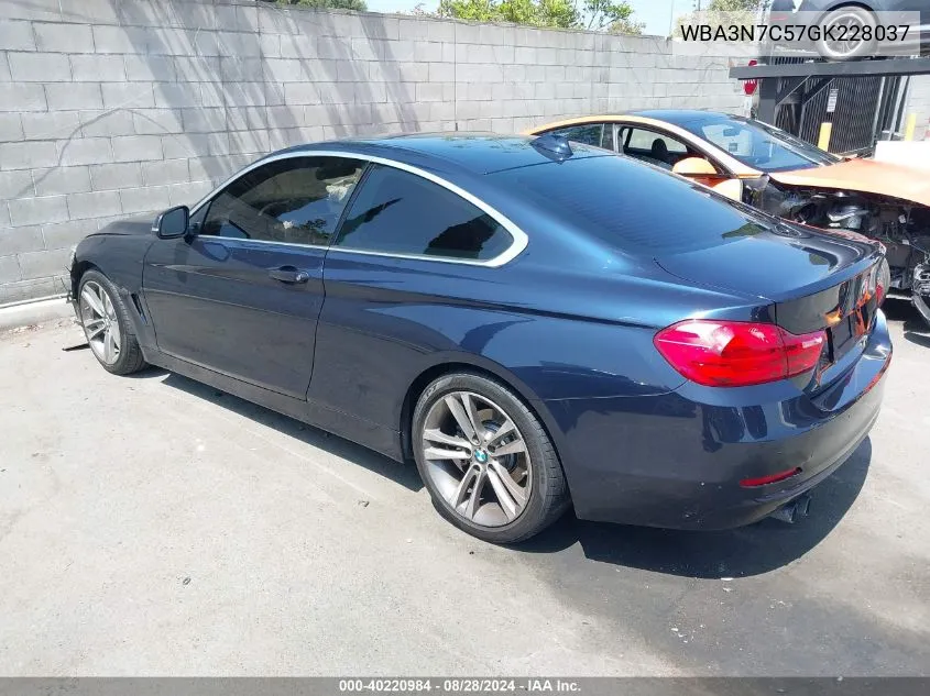 2016 BMW 428I VIN: WBA3N7C57GK228037 Lot: 40220984