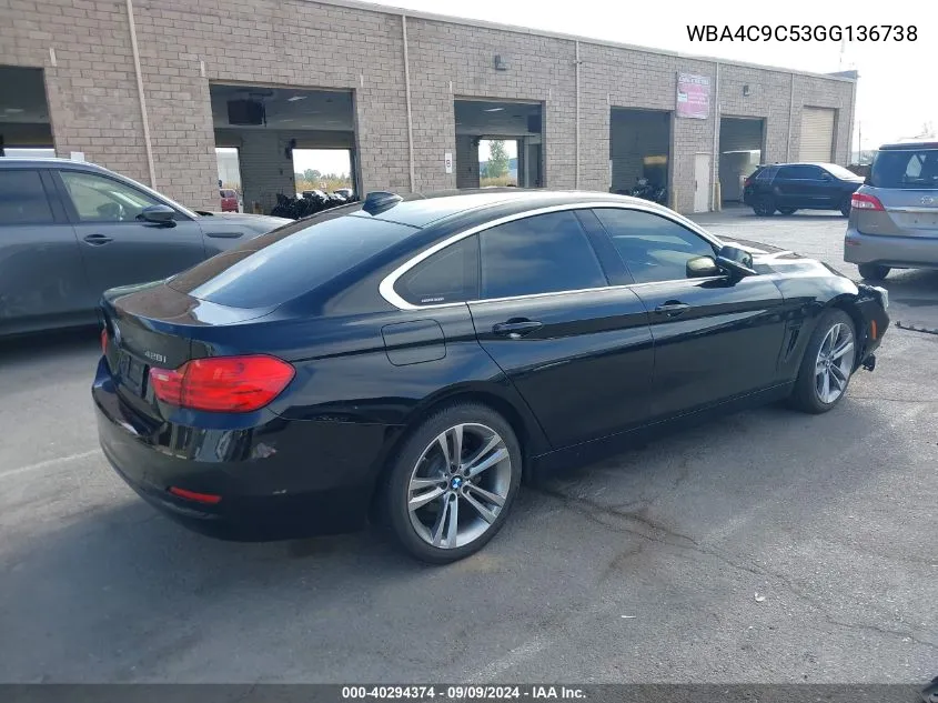 2016 BMW 428I Gran Coupe xDrive VIN: WBA4C9C53GG136738 Lot: 40294374