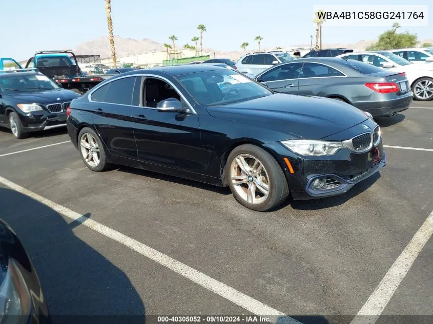 2016 BMW 435I Gran Coupe VIN: WBA4B1C58GG241764 Lot: 40305052