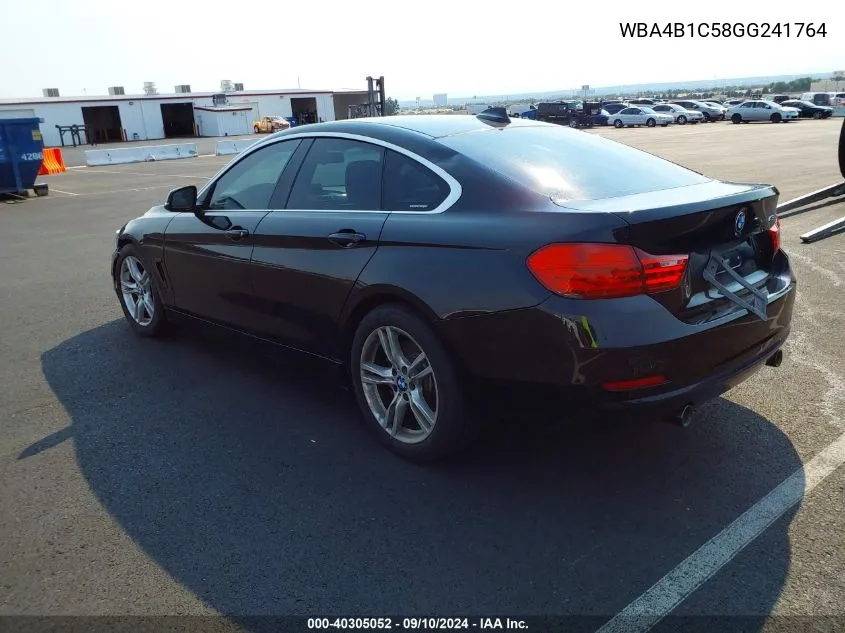 2016 BMW 435I Gran Coupe VIN: WBA4B1C58GG241764 Lot: 40305052