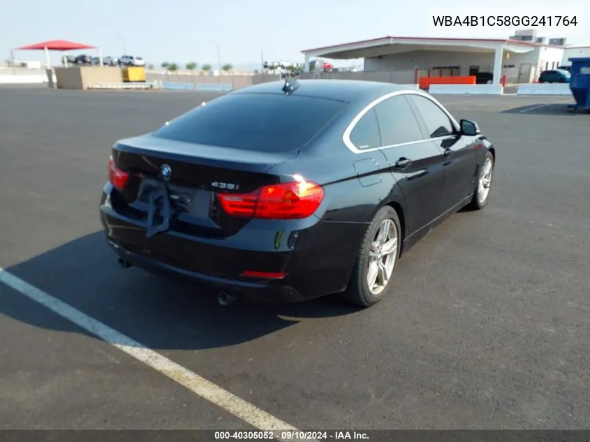 2016 BMW 435I Gran Coupe VIN: WBA4B1C58GG241764 Lot: 40305052