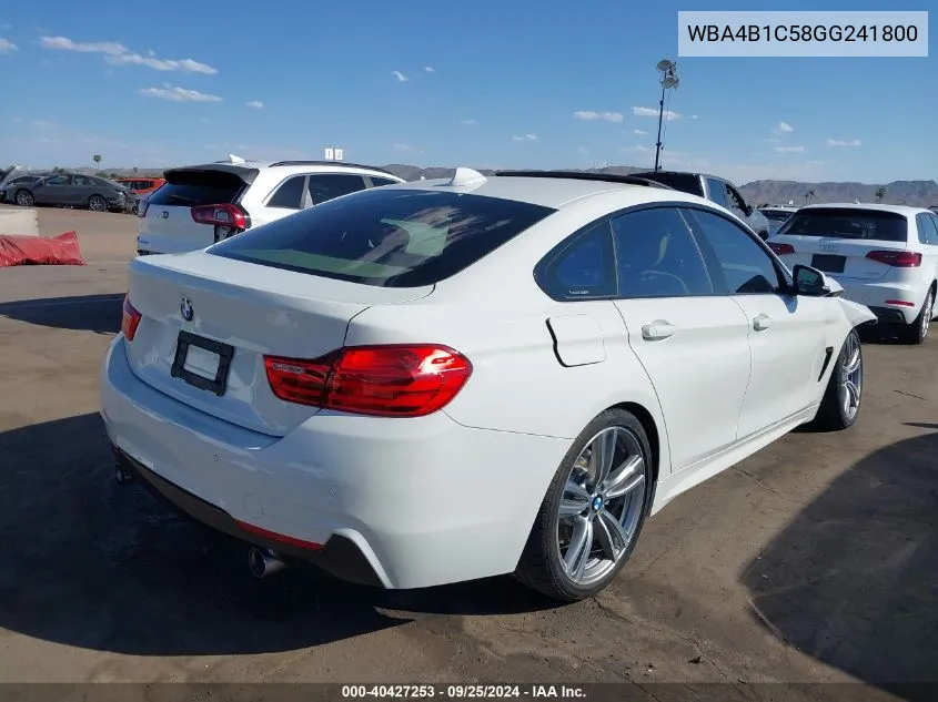 WBA4B1C58GG241800 2016 BMW 435I Gran Coupe