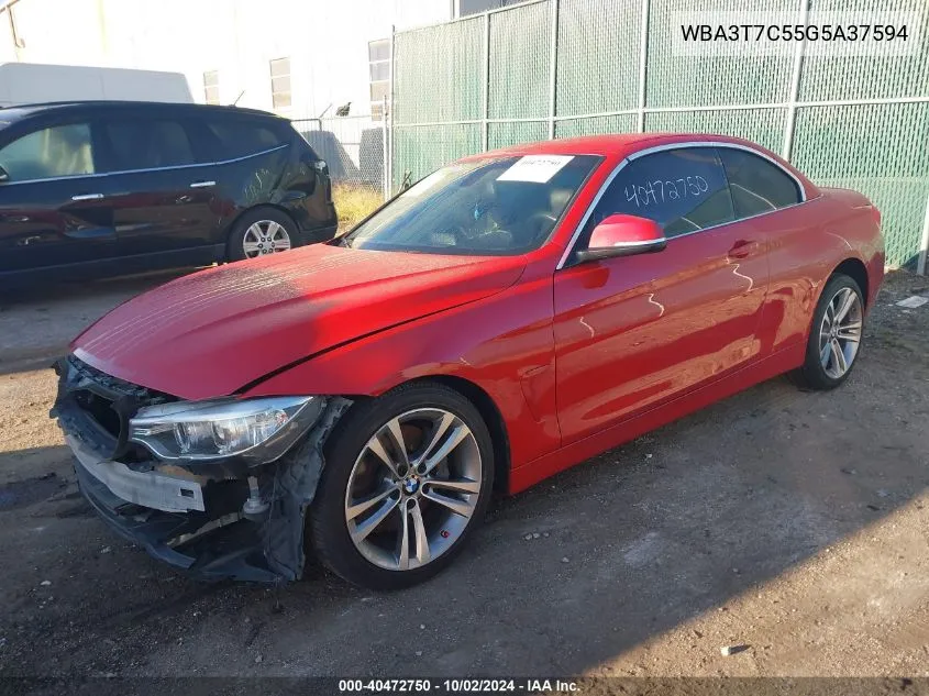 2016 BMW 435I xDrive VIN: WBA3T7C55G5A37594 Lot: 40472750