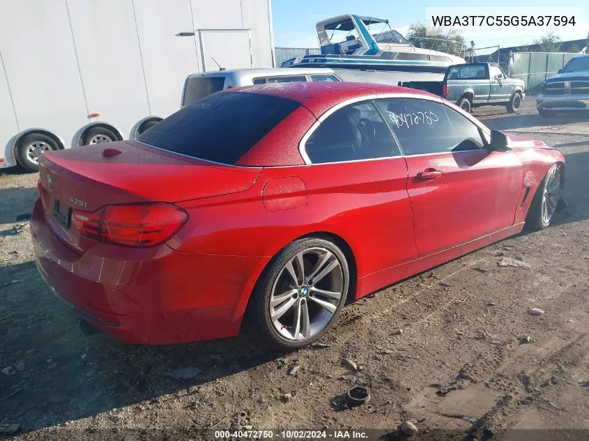 2016 BMW 435I xDrive VIN: WBA3T7C55G5A37594 Lot: 40472750