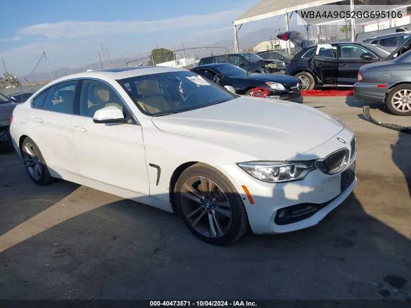 2016 BMW 428I Gran Coupe VIN: WBA4A9C52GG695106 Lot: 40473571