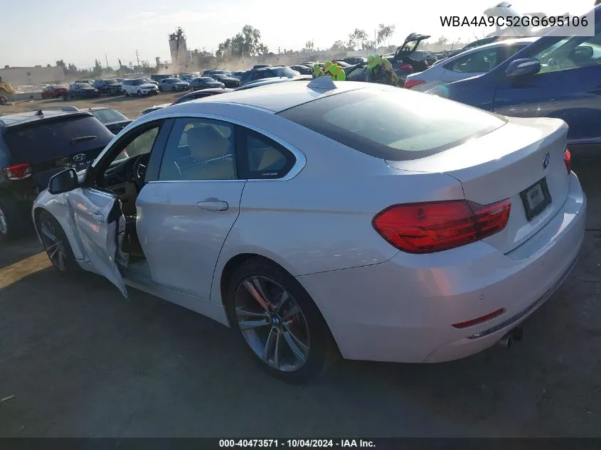 2016 BMW 428I Gran Coupe VIN: WBA4A9C52GG695106 Lot: 40473571