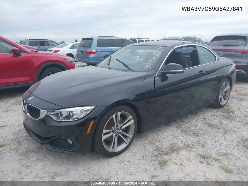 2016 BMW 428 I Sulev VIN: WBA3V7C59G5A27841 Lot: 40486490