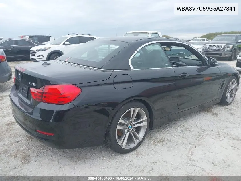 2016 BMW 428 I Sulev VIN: WBA3V7C59G5A27841 Lot: 40486490