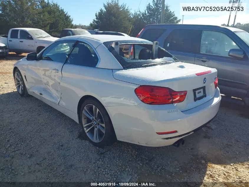 2016 BMW 428I VIN: WBA3V7C52G5A25753 Lot: 40531915