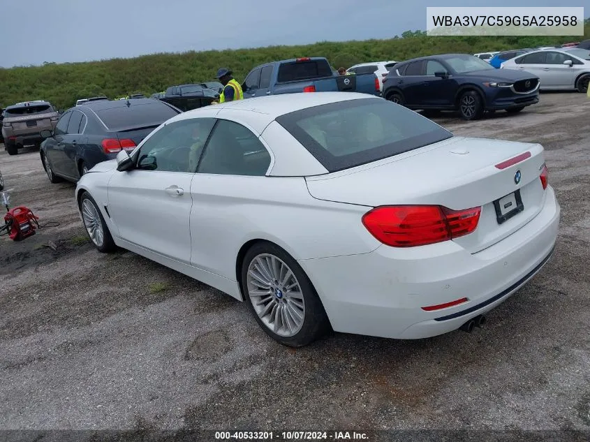 2016 BMW 428I VIN: WBA3V7C59G5A25958 Lot: 40533201