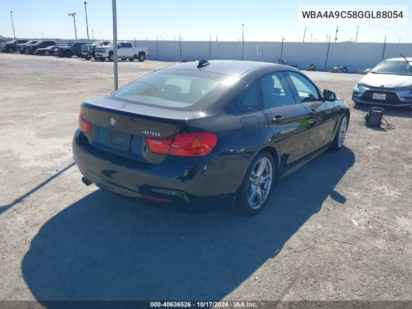 2016 BMW 428I Gran Coupe VIN: WBA4A9C58GGL88054 Lot: 40636526