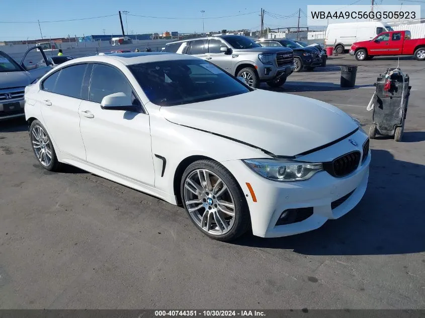 2016 BMW 428I Gran Coupe VIN: WBA4A9C56GG505923 Lot: 40744351