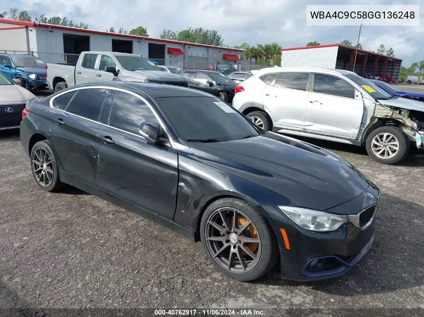 2016 BMW 428I Gran Coupe xDrive VIN: WBA4C9C58GG136248 Lot: 40762917