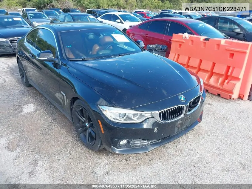 2016 BMW 428I VIN: WBA3N7C51GK228471 Lot: 40764963